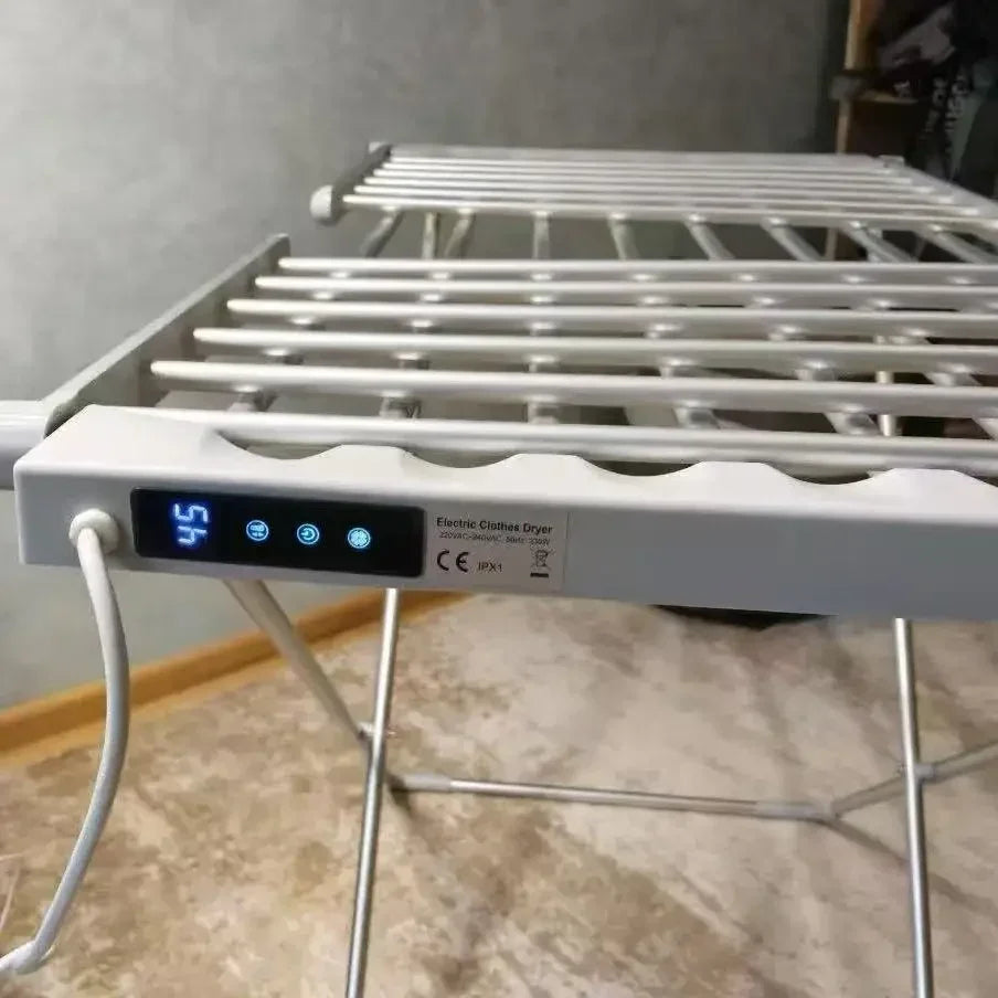 Składana elektryczna suszarka do ubrań z podgrzewanymi prętami – energooszczędna suszarka wewnętrzna
