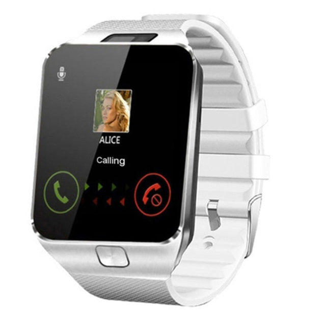 Smartwatch z obsługą karty SIM – tracker fitness Bluetooth, ekran dotykowy, aparat i wiele języków