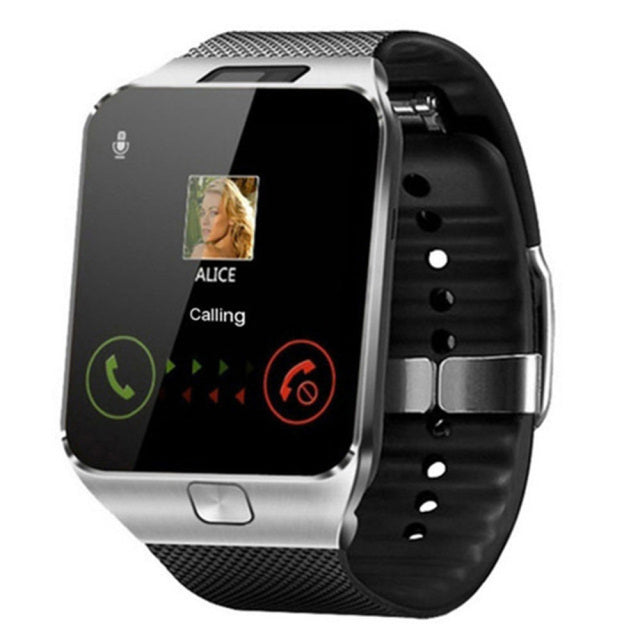 Smartwatch z obsługą karty SIM – tracker fitness Bluetooth, ekran dotykowy, aparat i wiele języków