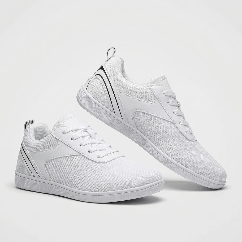 Sneakersy barefoot, szeroki czubek, płaska podeszwa, przewiewna cholewka