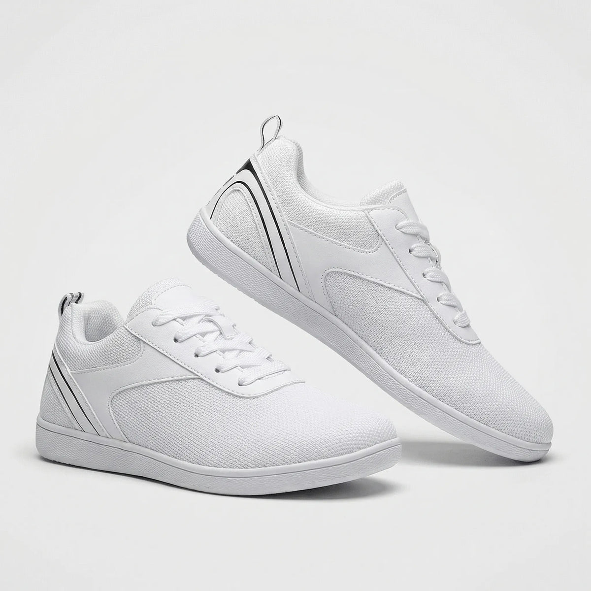 Sneakersy barefoot, szeroki czubek, płaska podeszwa, przewiewna cholewka