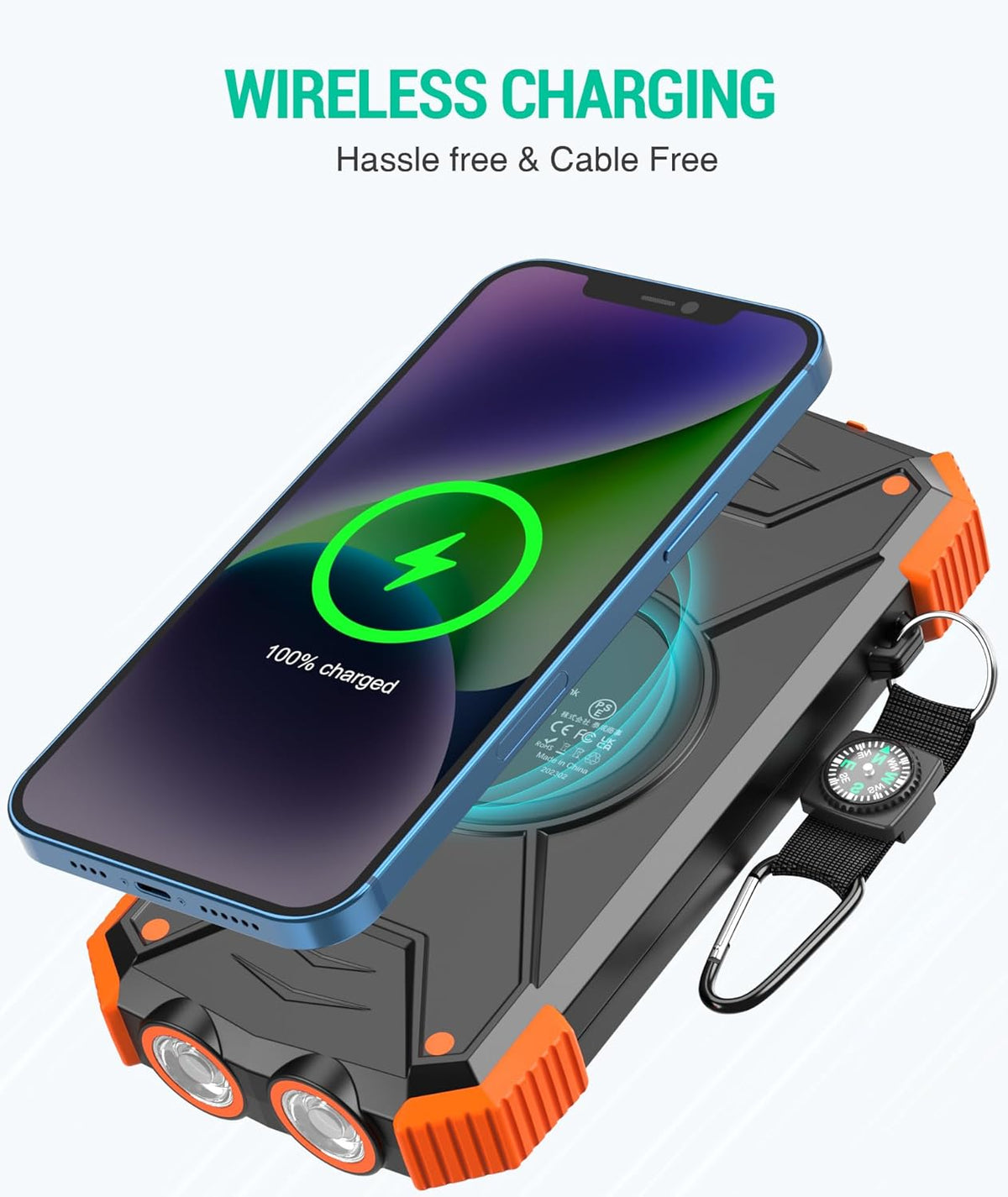 Solarny powerbank awaryjny Rivanta IPX4