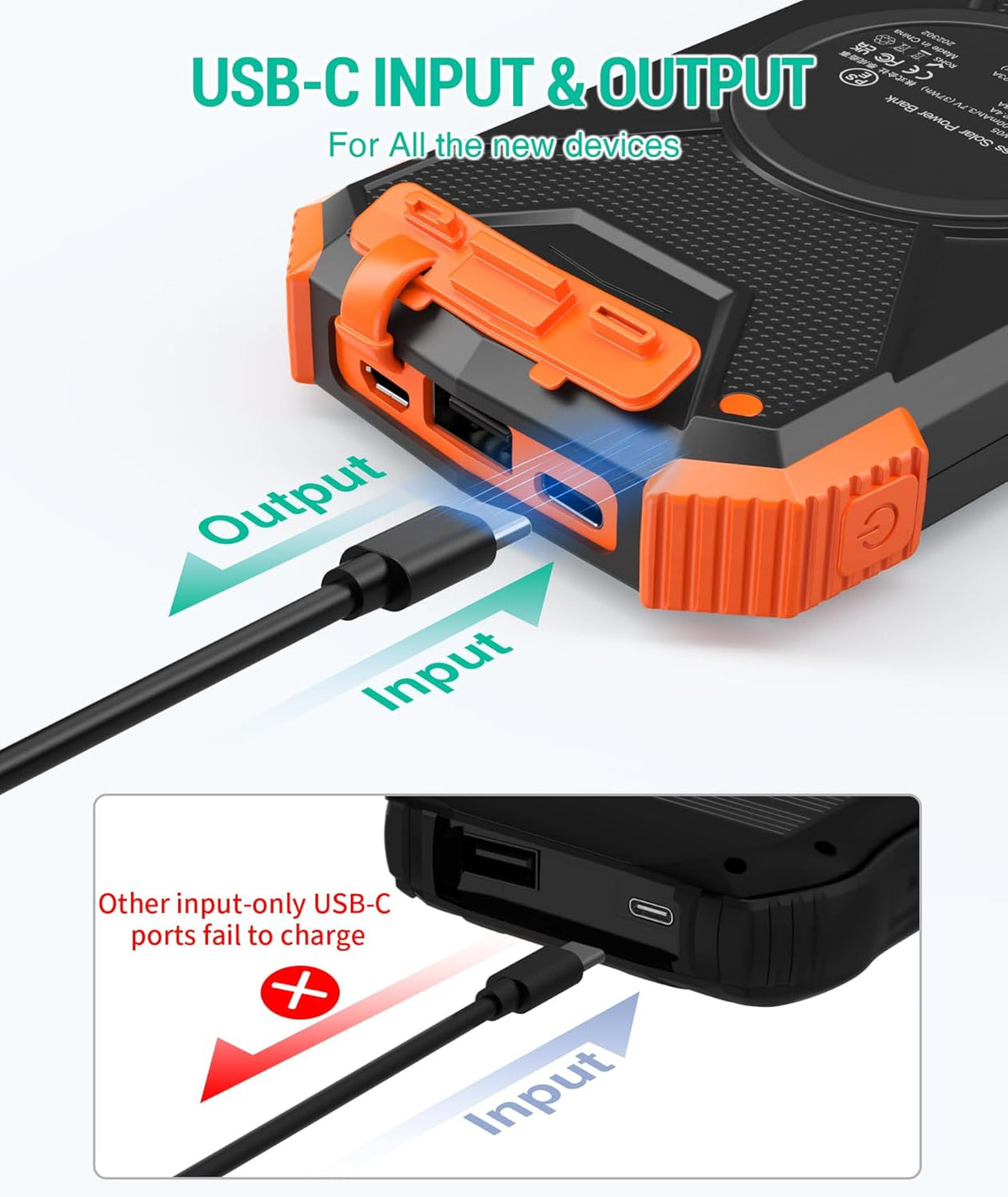 Solarny powerbank awaryjny Rivanta IPX4