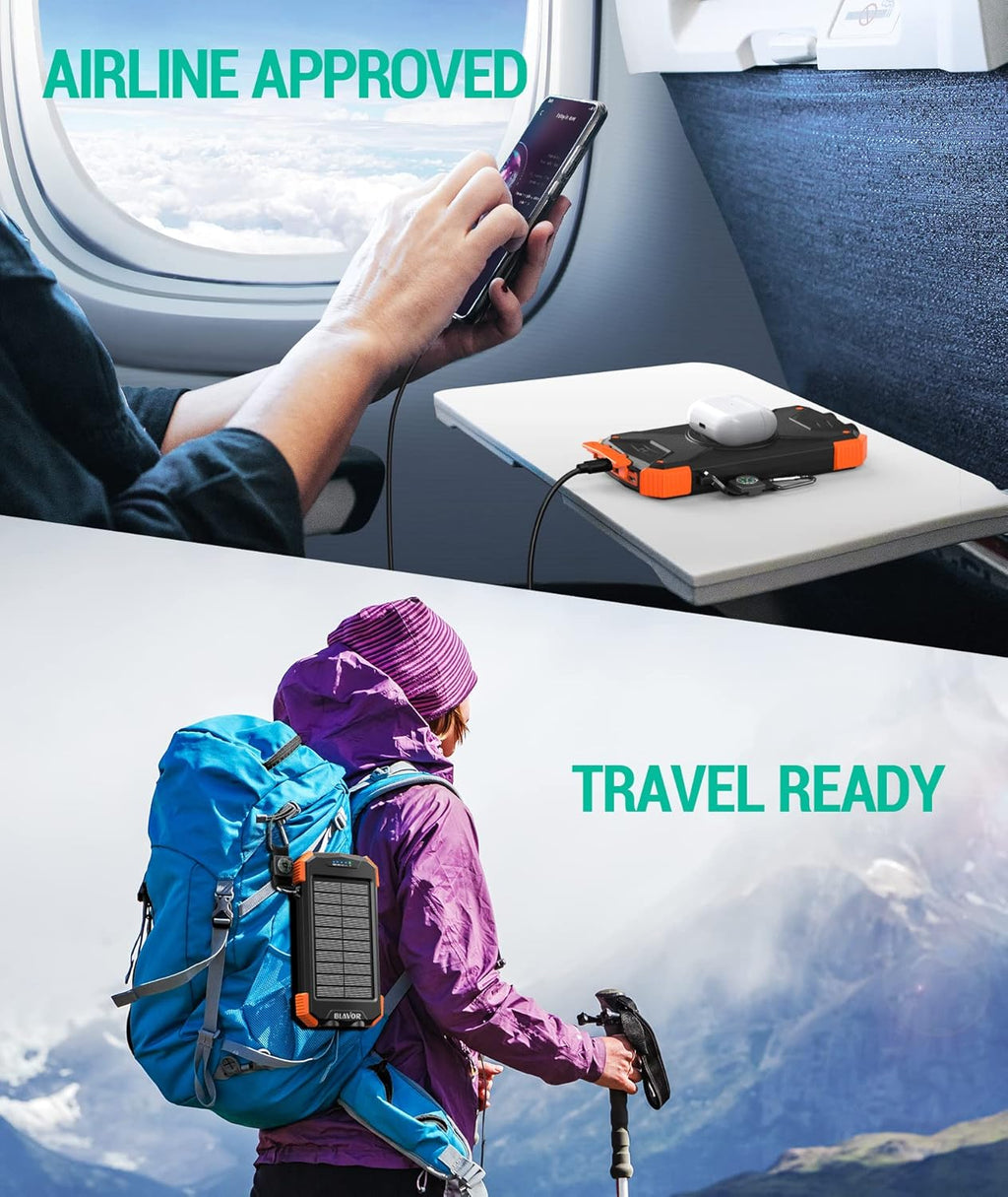 Solarny powerbank awaryjny Rivanta IPX4