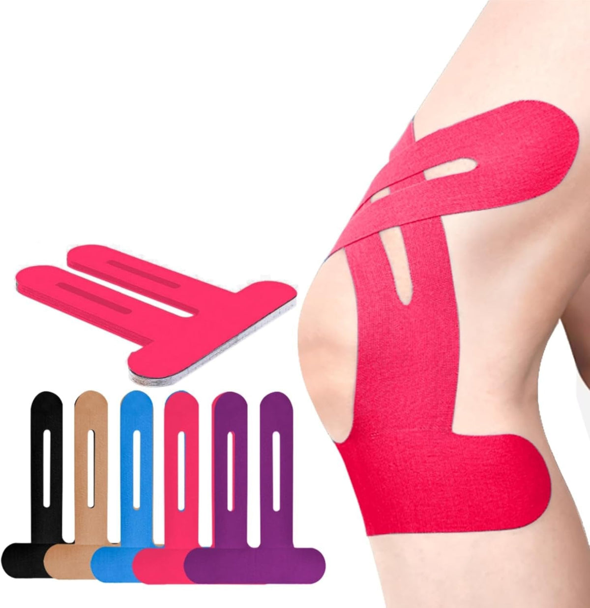Stabilizator kolana | Wstępnie wycięta taśma kinesio | Oddychające wsparcie kolana | Flexify