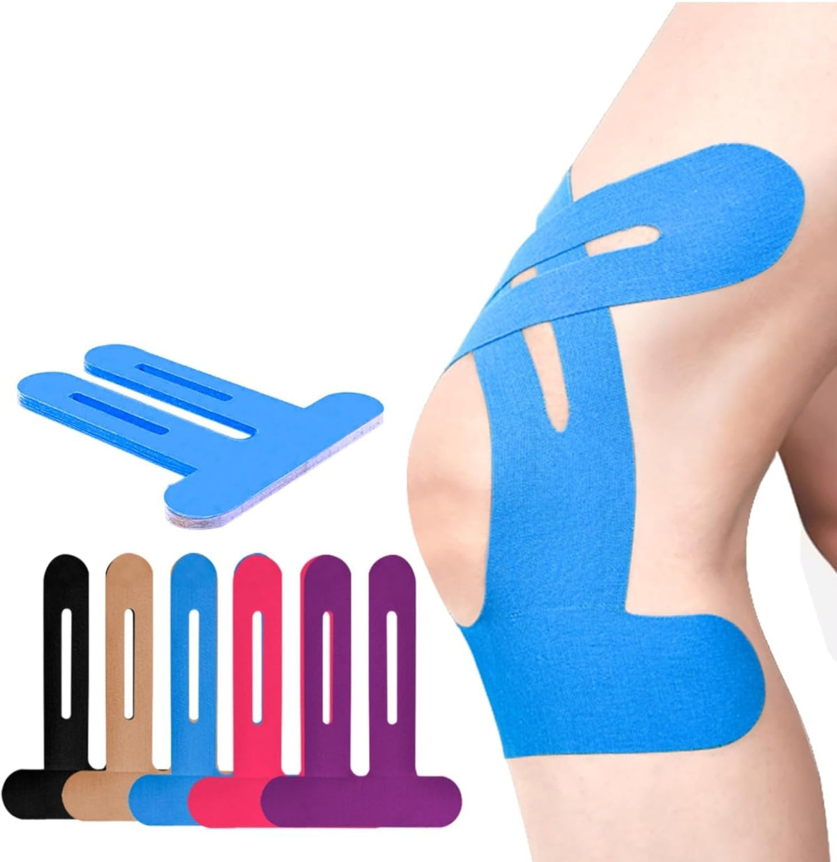 Stabilizator kolana | Wstępnie wycięta taśma kinesio | Oddychające wsparcie kolana | Flexify