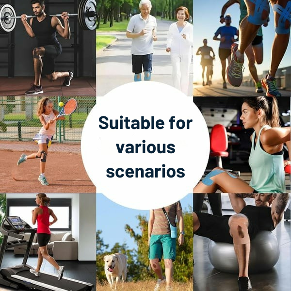 Stabilizator kolana | Wstępnie wycięta taśma kinesio | Oddychające wsparcie kolana | Flexify