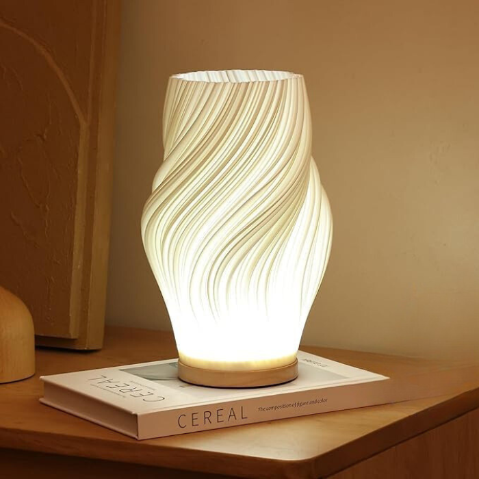 Stylowa lampa stołowa wave creast LED do nowoczesnych wnętrz