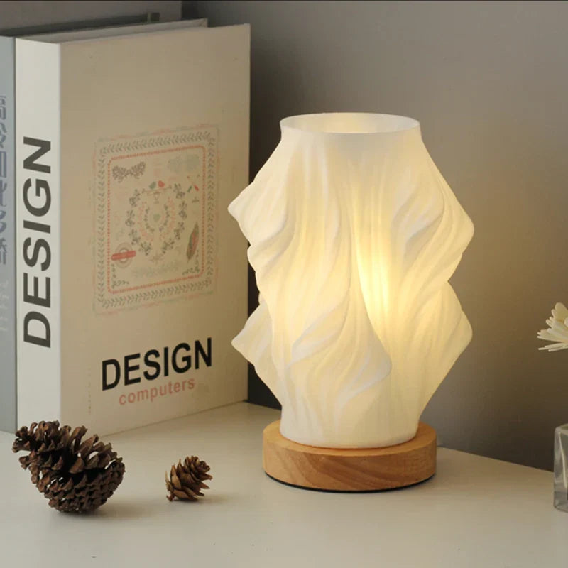 Stylowa lampa stołowa wave creast LED do nowoczesnych wnętrz