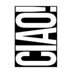Stylowy obraz na ścianę Ciao typografia dekor