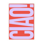 Stylowy obraz na ścianę Ciao typografia dekor
