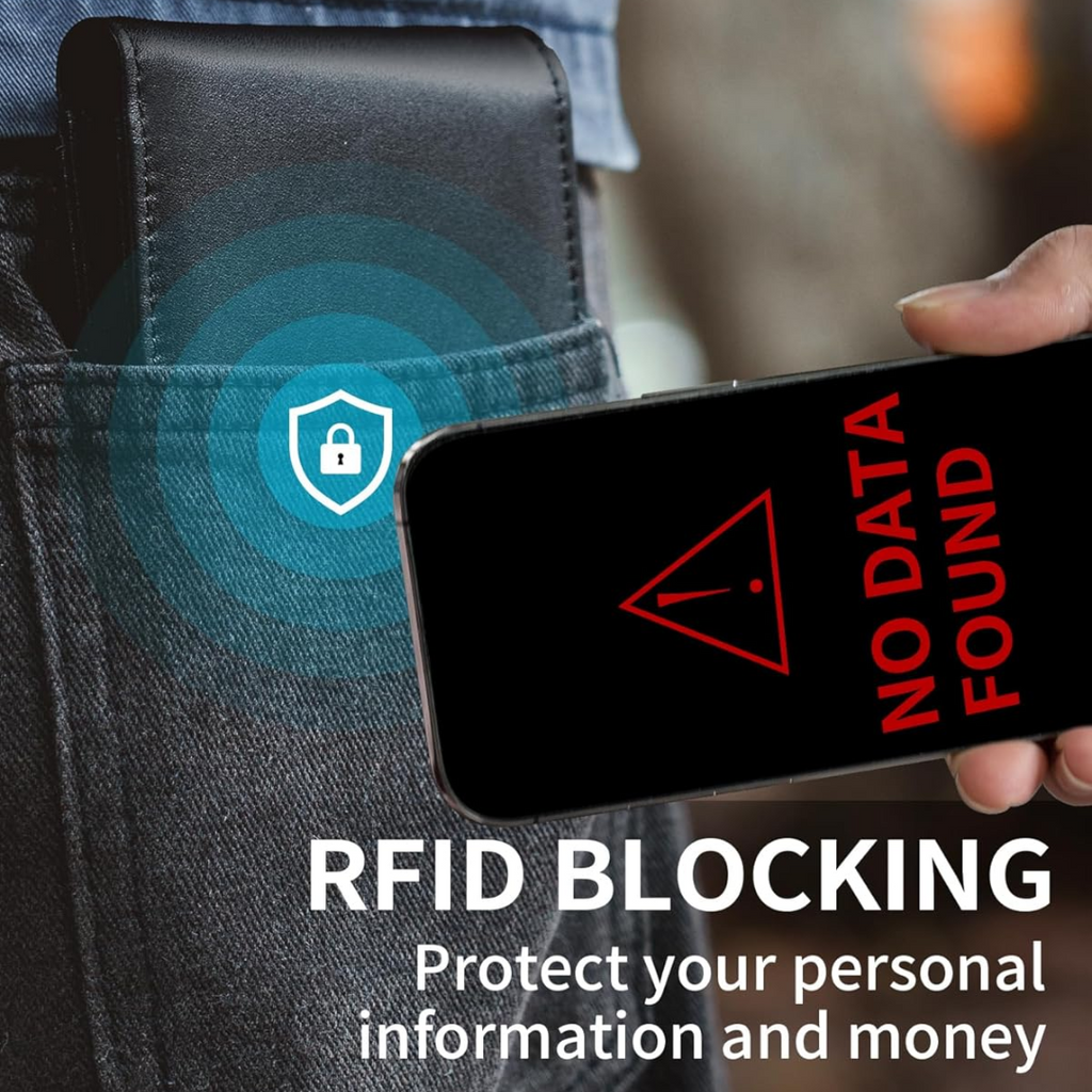 Stylowy składany portfel skórzany z ochroną RFID