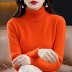 Sweter damski golf z kaszmiru