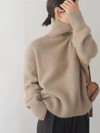 Sweter damski golf z miękkiej wełny