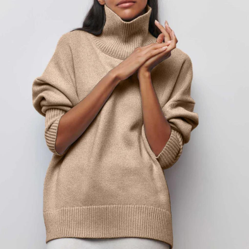 Damski sweter z golfem