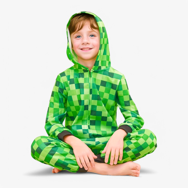 Świąteczny, wesoły kostium Minecraft dla dzieci