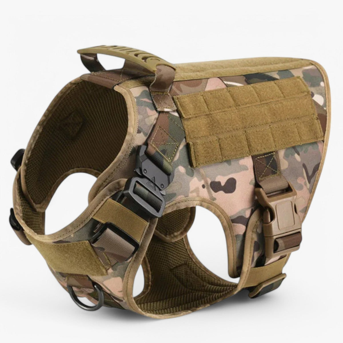 Szelki taktyczne dla psa w stylu militarnym z systemem szybkiego zwalniania