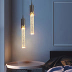 Szklana lampa wisząca w kształcie cylindra – ciepła biel 3000 K, regulowany kabel 150 cm