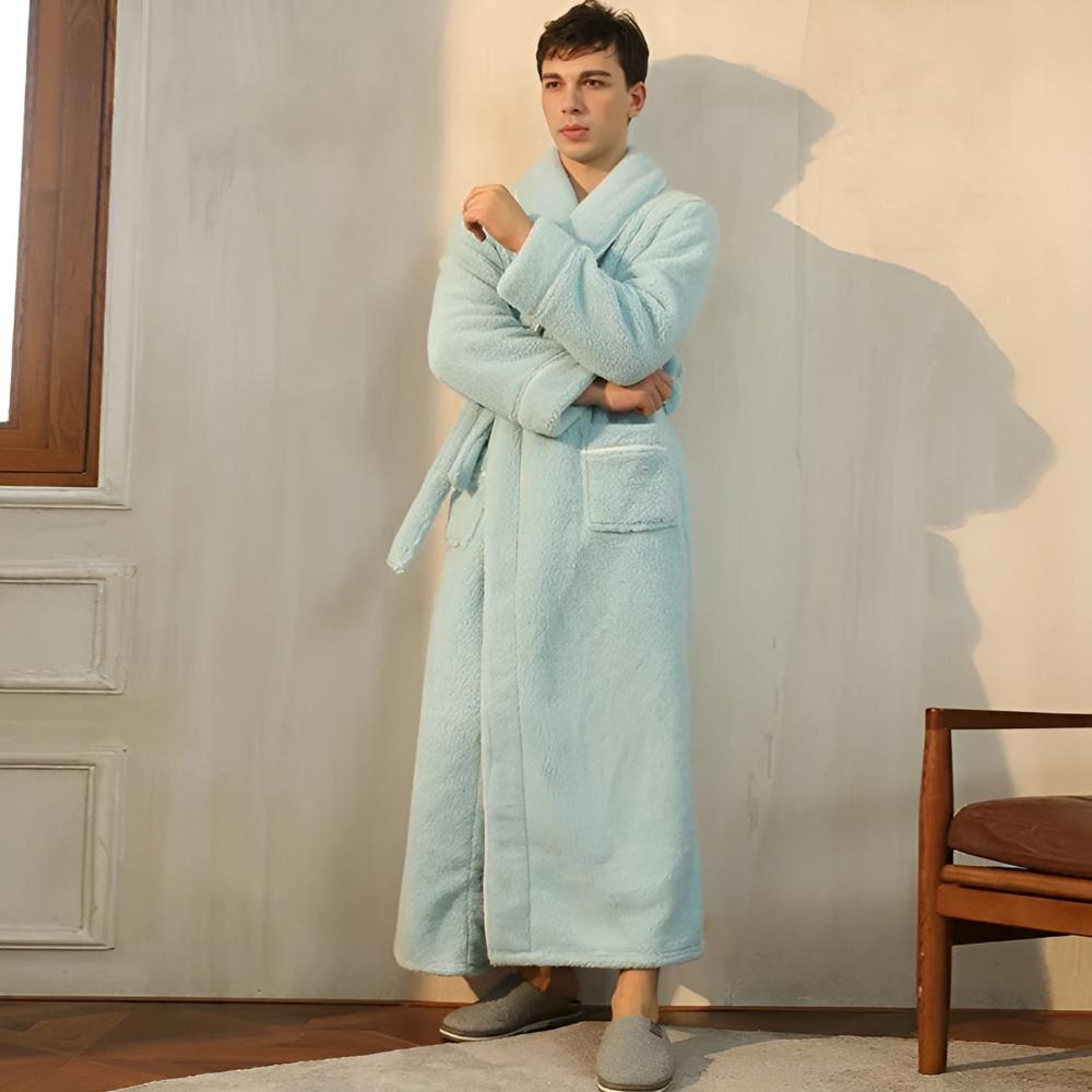 Szlafrok z paskiem i kieszeniami