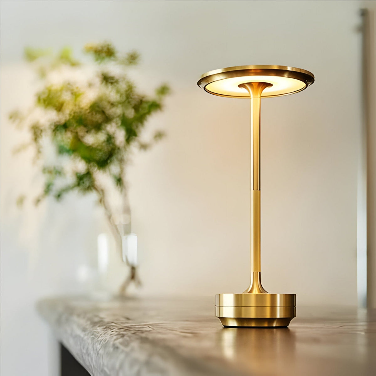 Lampa stołowa GlowVault | Bezprzewodowa, ściemnialna, smukła