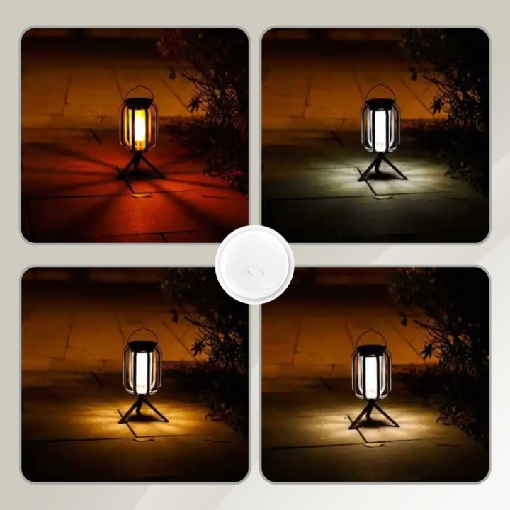 Przenośna latarnia LED CampGlow | Stojąca lub wisząca