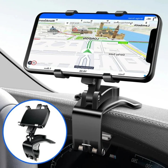 Uchwyt samochodowy na telefon do deski rozdzielczej i nawiewu, obrotowy 360°, uniwersalny uchwyt antypoślizgowy