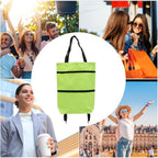 Uniseks Duża Składana Torba na Zakupy z Kółkami (1+1 GRATIS)