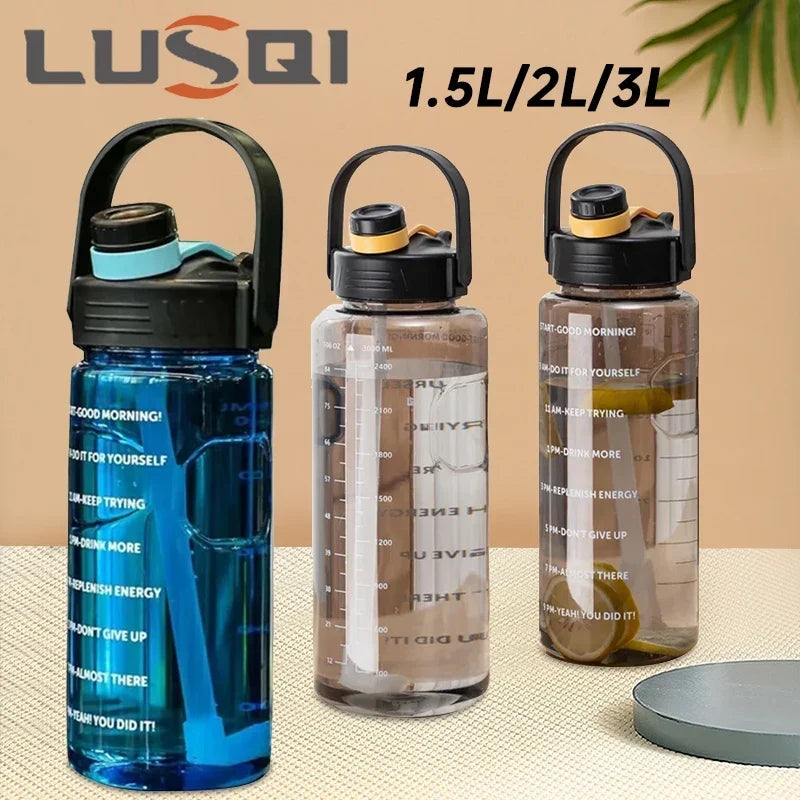 Unisex Bidon na Wodę ze Słomką 1.5L-3.0L do Siłowni i Sportu