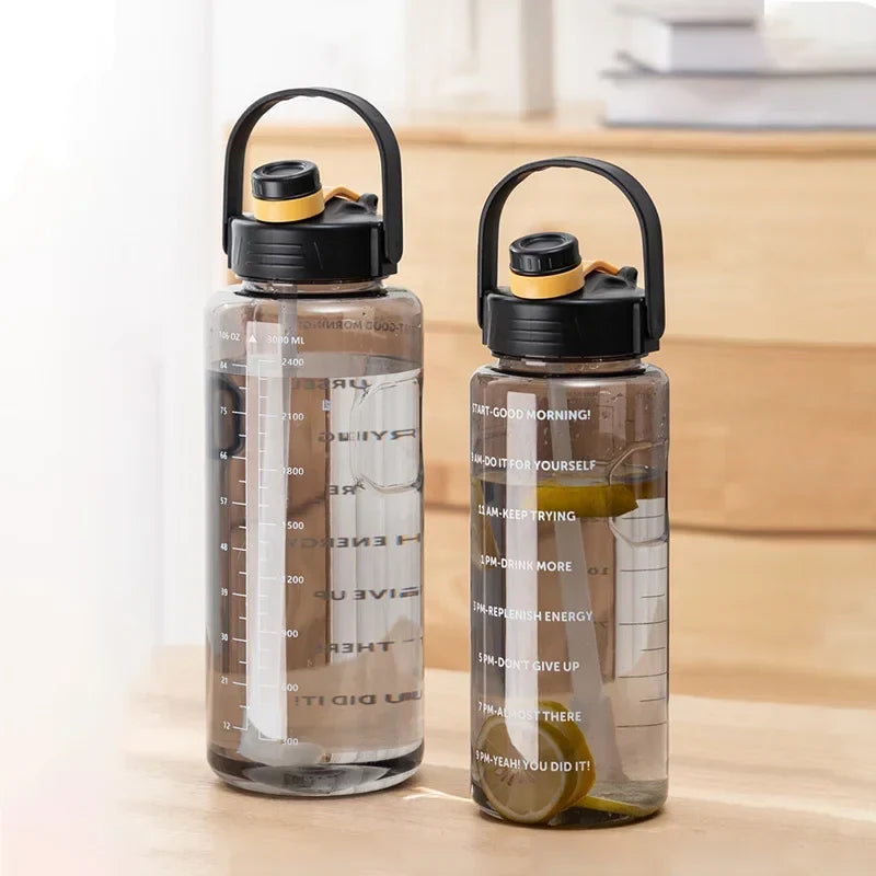 Unisex Bidon na Wodę ze Słomką 1.5L-3.0L do Siłowni i Sportu