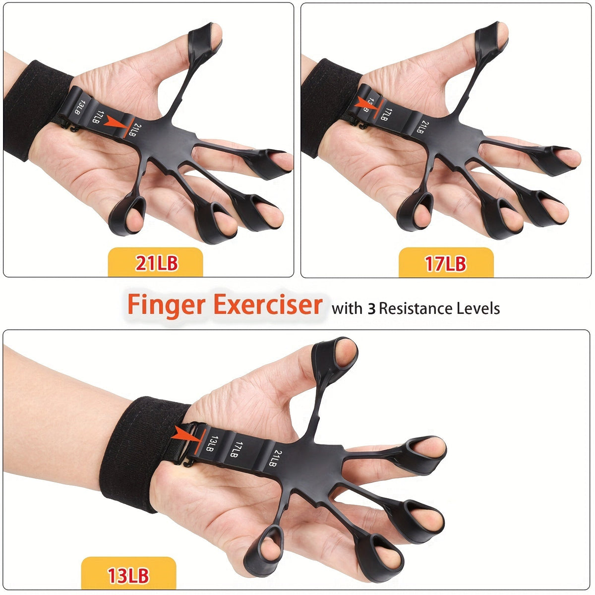Unisex Zestaw PowerGrip 5w1 do Treningu Dłoni i Przedramion