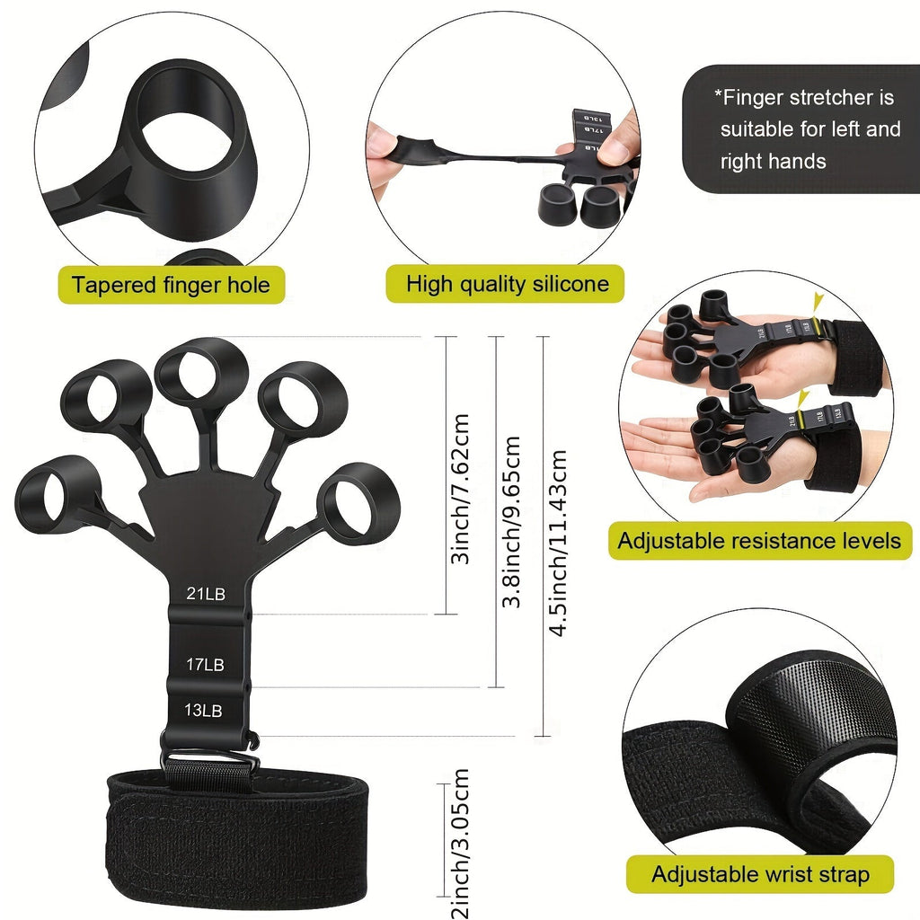 Unisex Zestaw PowerGrip 5w1 do Treningu Dłoni i Przedramion