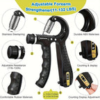 Unisex Zestaw PowerGrip 5w1 do Treningu Dłoni i Przedramion