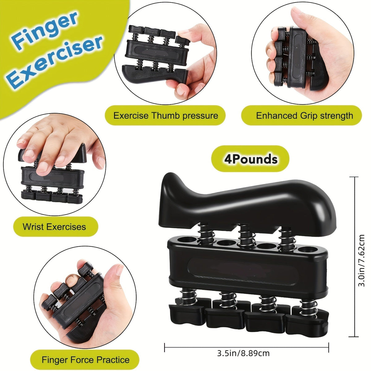 Unisex Zestaw PowerGrip 5w1 do Treningu Dłoni i Przedramion