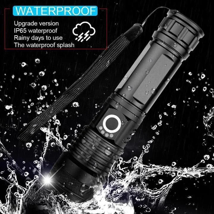 Uniwersalna Latarka LED XHP50.2 90000 Lumenów z Zoomem i USB