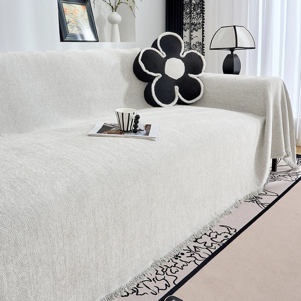 Uniwersalna Narzuta na Kanapę Chenille – Elegancki Akcent do Salonu