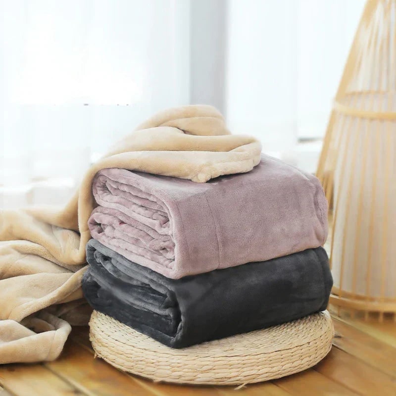 USB Heated Blanket with Soft Plush 3 Temperature Levels for Bed and Travel