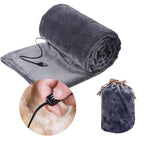 USB Heated Blanket with Soft Plush 3 Temperature Levels for Bed and Travel