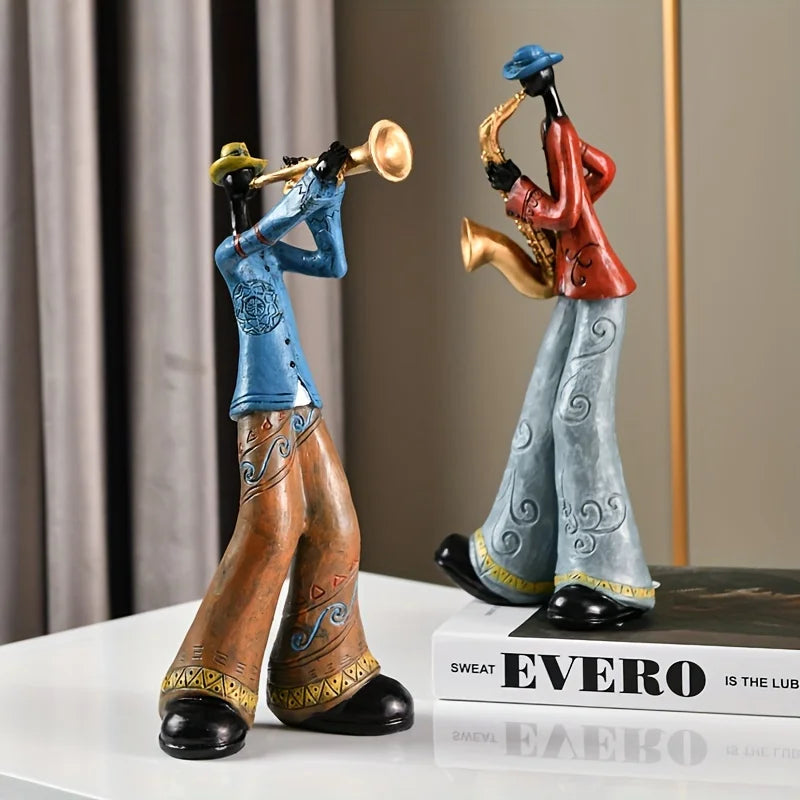 Vintage Figurka Zespołu Jazzowego – Ozdoba Muzyczna