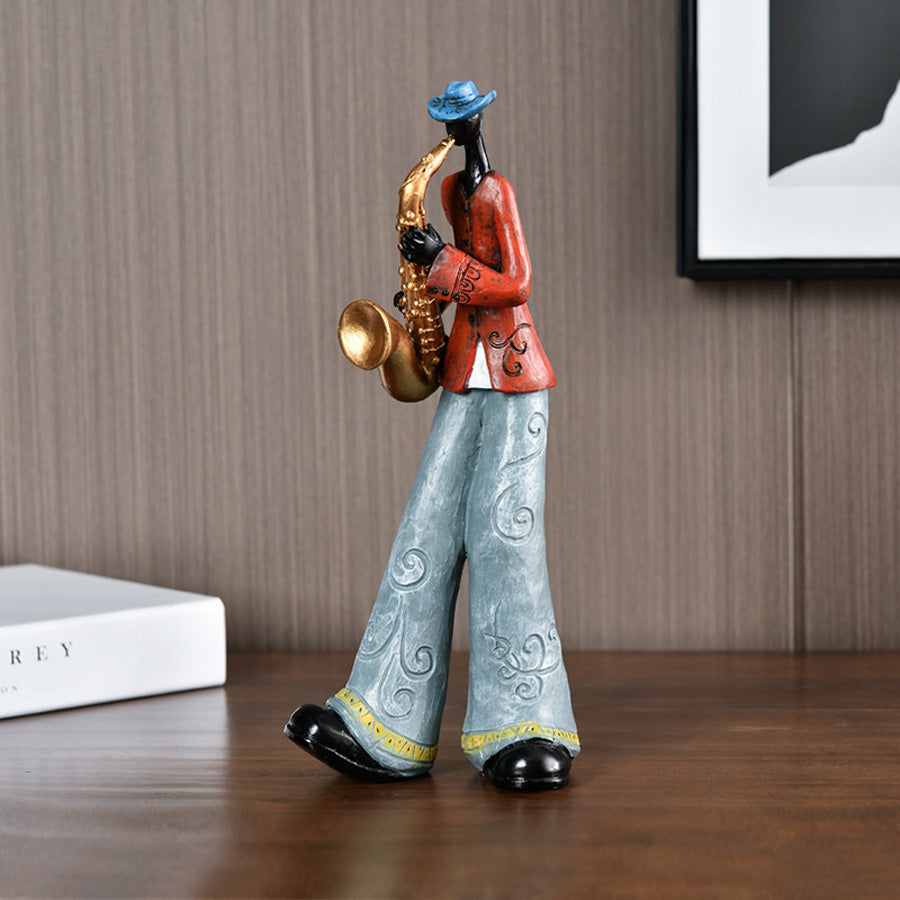 Vintage Figurka Zespołu Jazzowego – Ozdoba Muzyczna