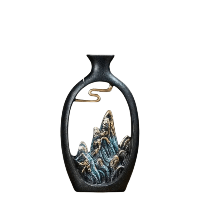 Wazon Ceramiczny z Górskim Krajobrazem - Elegancja i Spokój