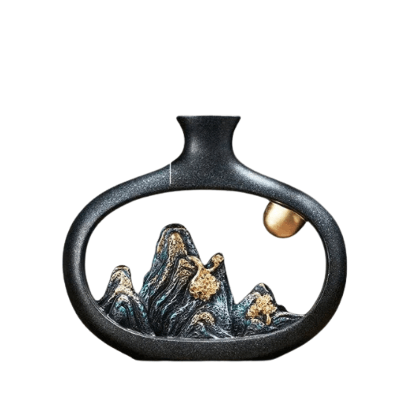 Wazon Ceramiczny z Górskim Krajobrazem - Elegancja i Spokój