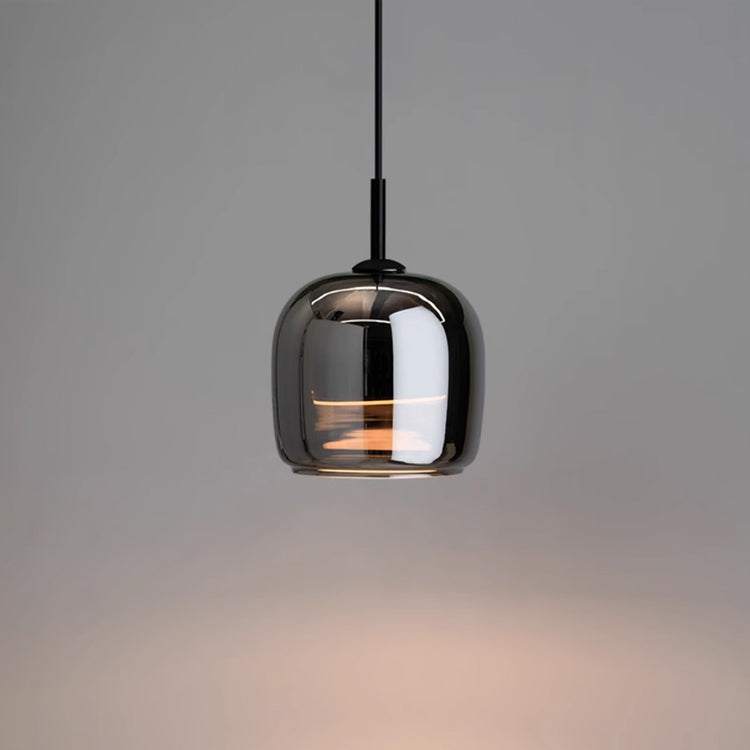 Wnętrze skandynawskie Lampa wisząca w stylu nordyckim z czarnego szkła do nowoczesnego domu