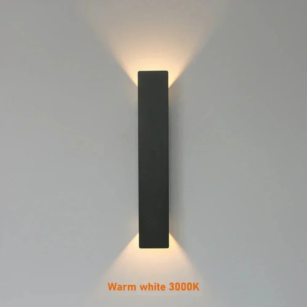 Wodoodporna aluminiowa lampa ścienna zewnętrzna LED z oświetleniem góra-dół