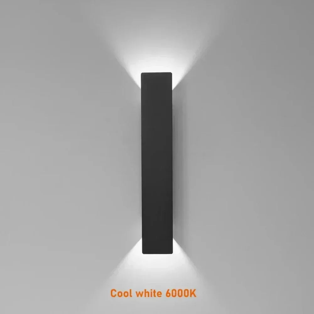 Wodoodporna aluminiowa lampa ścienna zewnętrzna LED z oświetleniem góra-dół