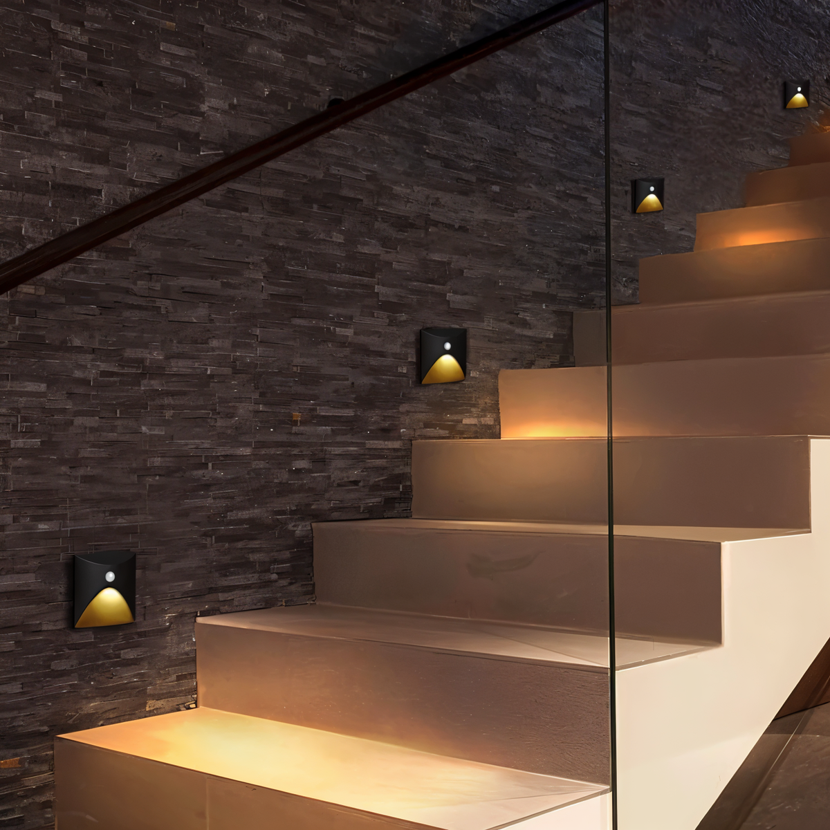 Wodoodporna lampa ścienna LuminiPath IP65 do użytku wewnętrznego i zewnętrznego z czujnikiem ruchu