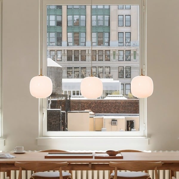 Wyrafinowana skandynawski okrągła LED- lampa wisząca typu cluster do otwartych przestrzeni