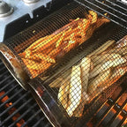 Wytrzymały obrotowy koszyk grillowy ze stali nierdzewnej do grillowania na zewnątrz