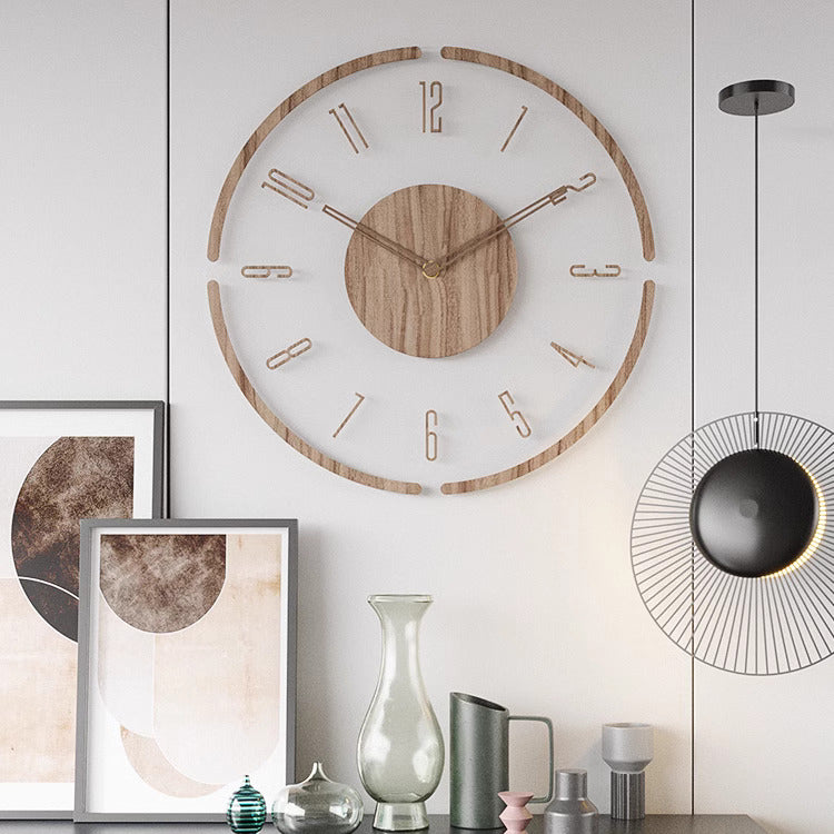 Zegar Ścienny Drewniany Nordycki – Minimalistyczny Design