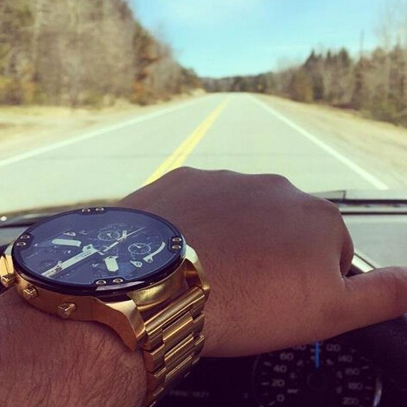 Zegarek kwarcowy chronograf ze stali nierdzewnej