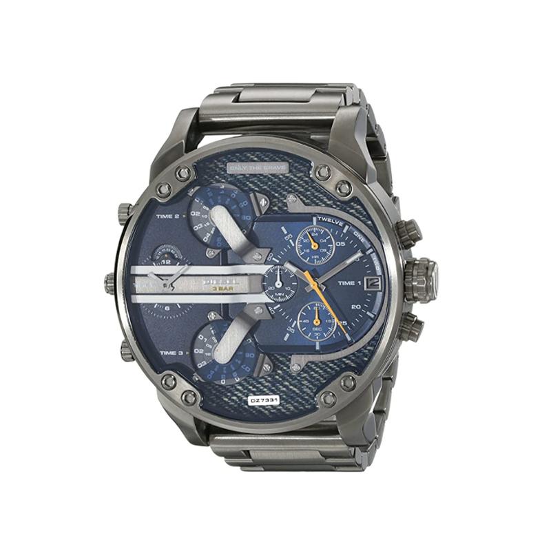 Zegarek kwarcowy chronograf ze stali nierdzewnej